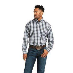 Old Navy Blue Plaid Classic Button Down Shirt